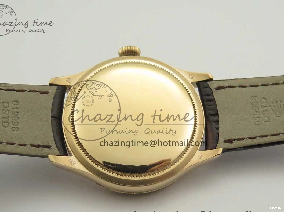 Best Leather Markers Edition Real A3165 Strap Date Brown RG Black Sticks 50519 on Dial Cellini MK 0408